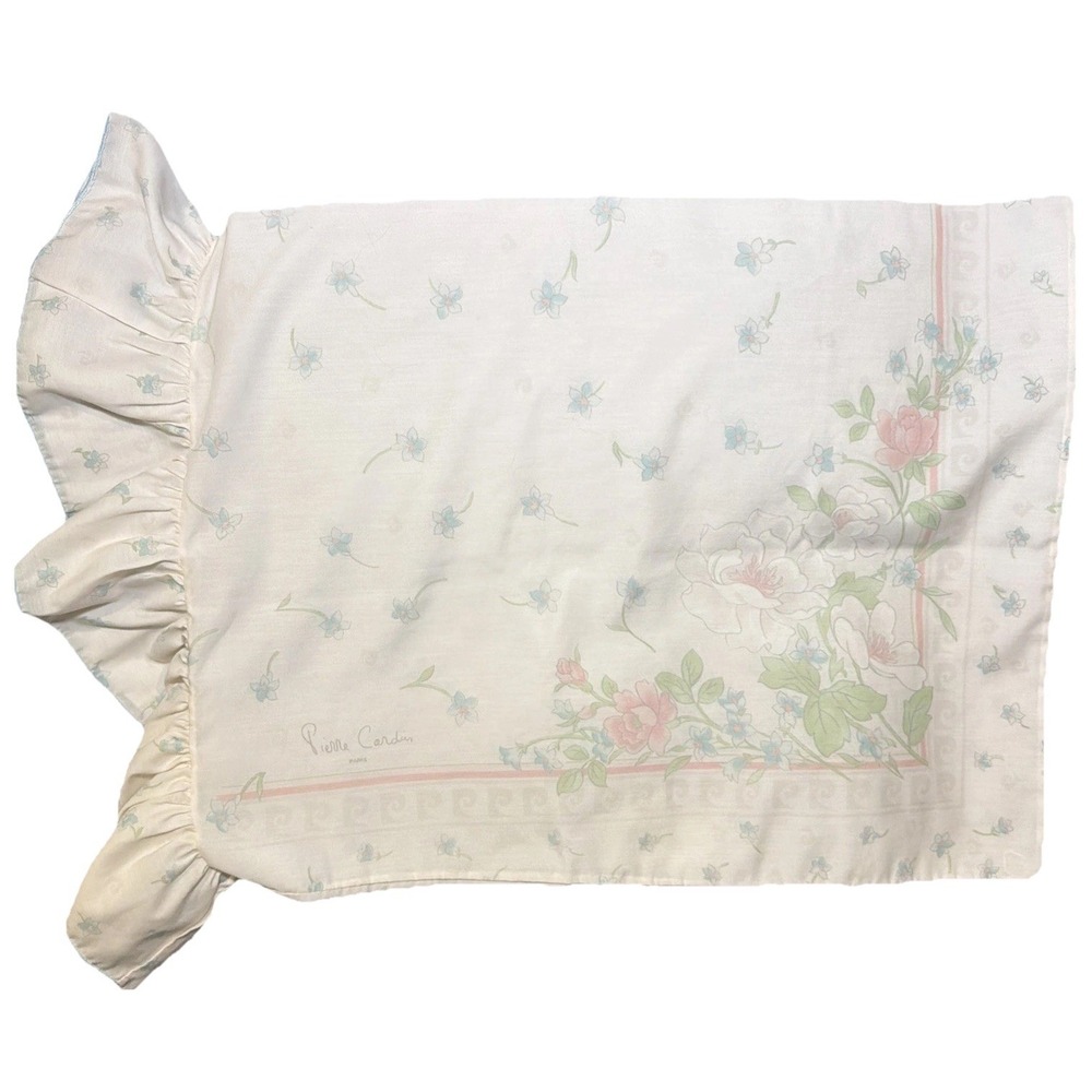 Vintage Pierre Cardin Ultracale Paris Burlington Standard Pillowcase Ruffle Girl